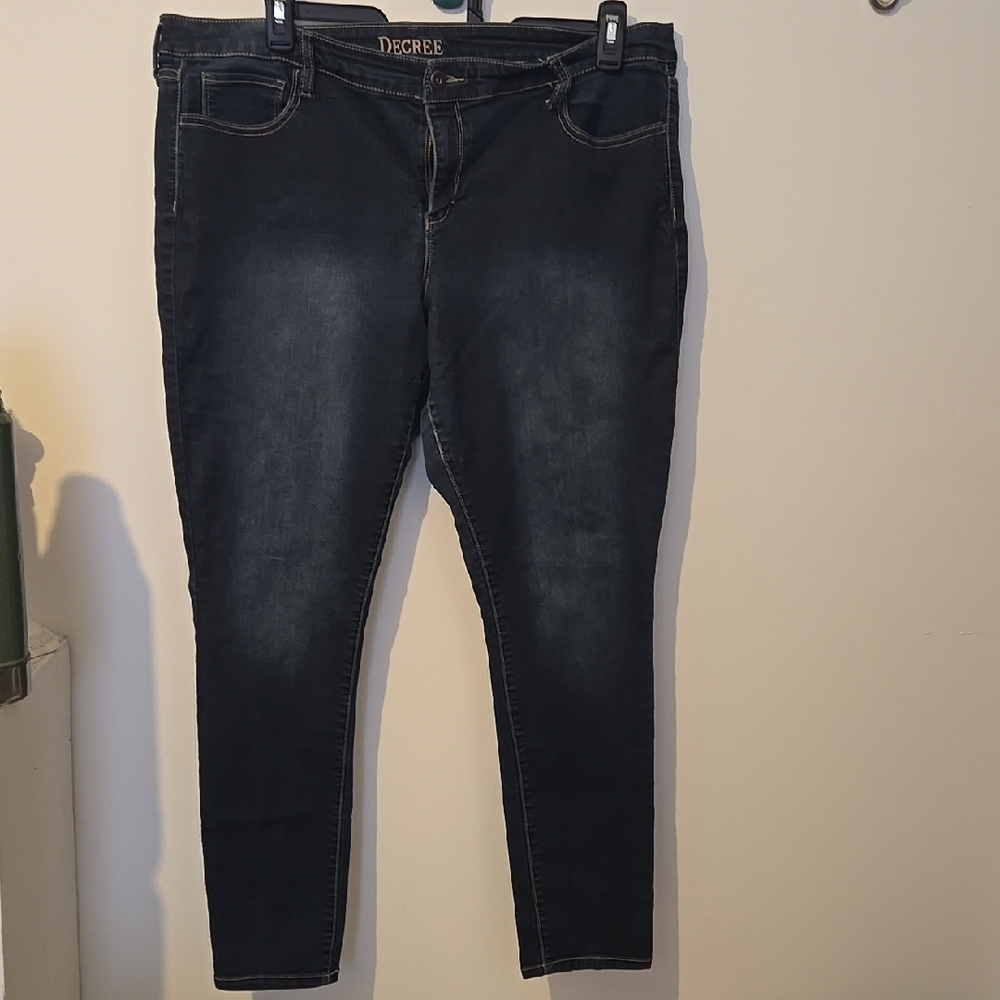 Decree Size 19 Women's Blue  Jeans Stretchy Straight Leg